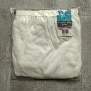 Vanity Fair‎ Perfectly Yours Tailored Cotton Brief Plus Size 11 4XL #15318 White